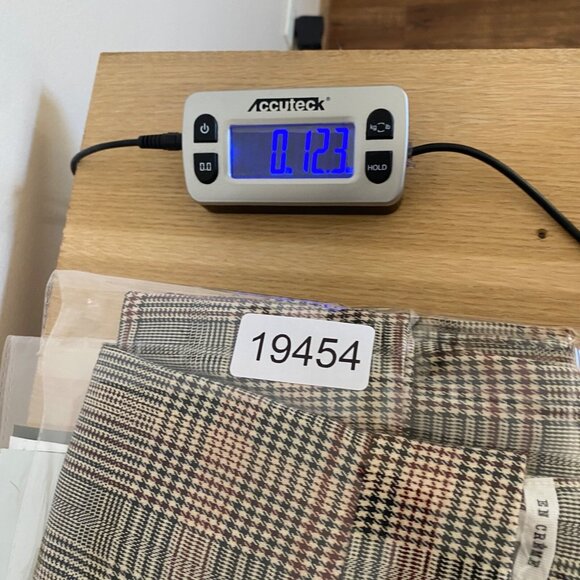 En Creme Pants Womens Small Ivory Houndstooth Plaid Wide Leg Pleated Office NWT - Picture 13 of 14